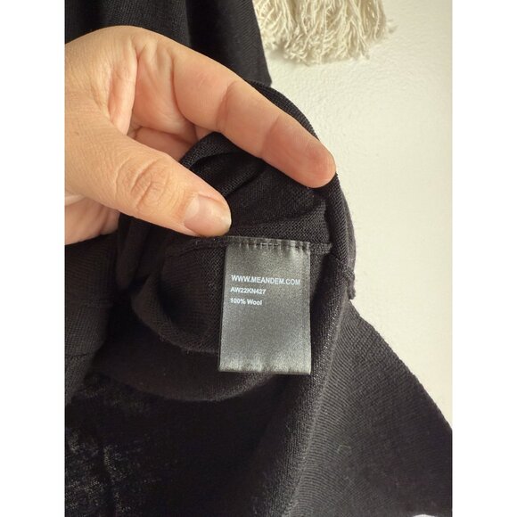 ME+EM 100% Wool Gem Button Down Knit Boxy Cardigan Preppy Cozy Relaxed Cottage L - Picture 8 of 8